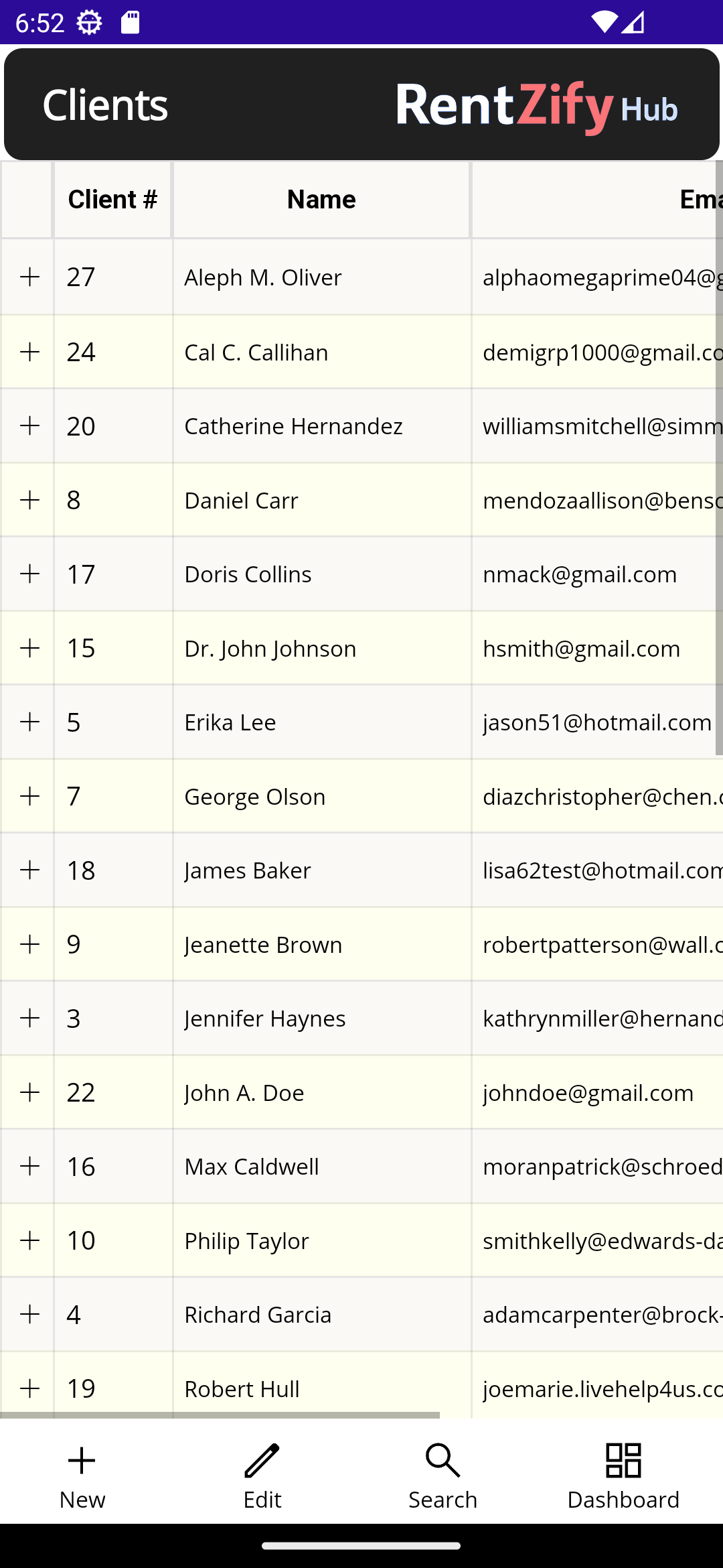 Clients Page Screenshot