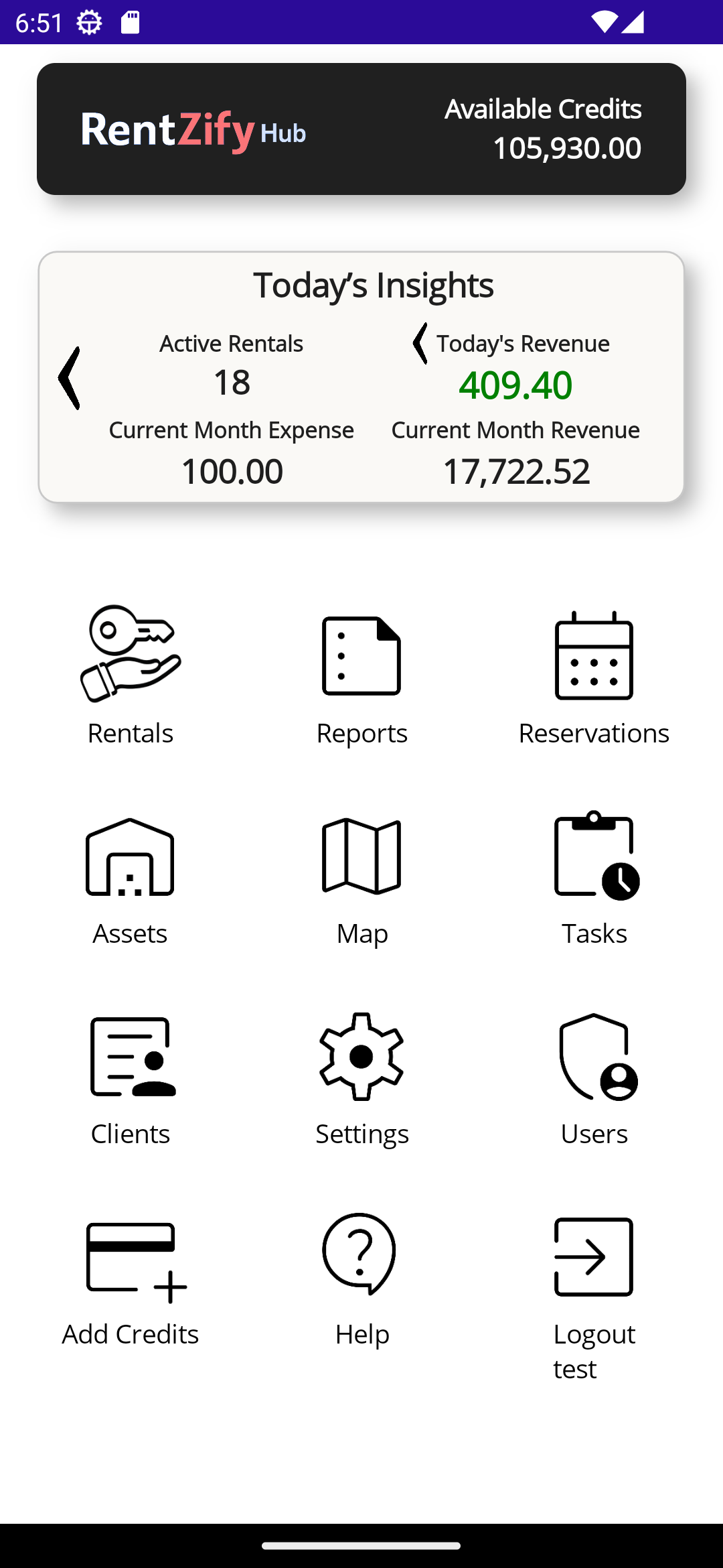 Dashboard Screenshot