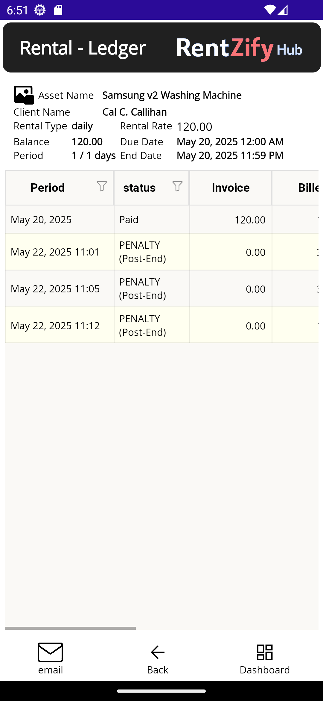 Ledger Screenshot