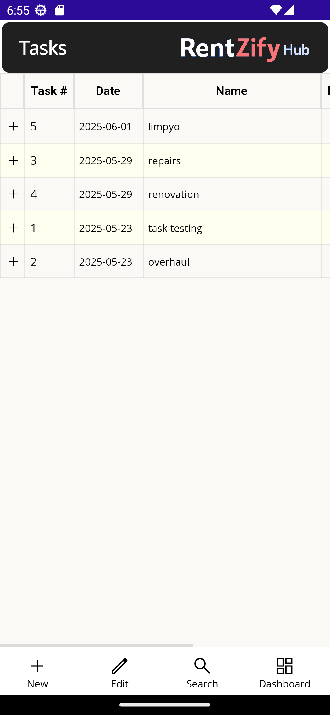 Tasks Page Screenshot